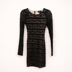 BEBE BLACK ELEGANT LACE DRESS